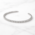 Pulsera Tenis Blanca · Plata y Cristal
